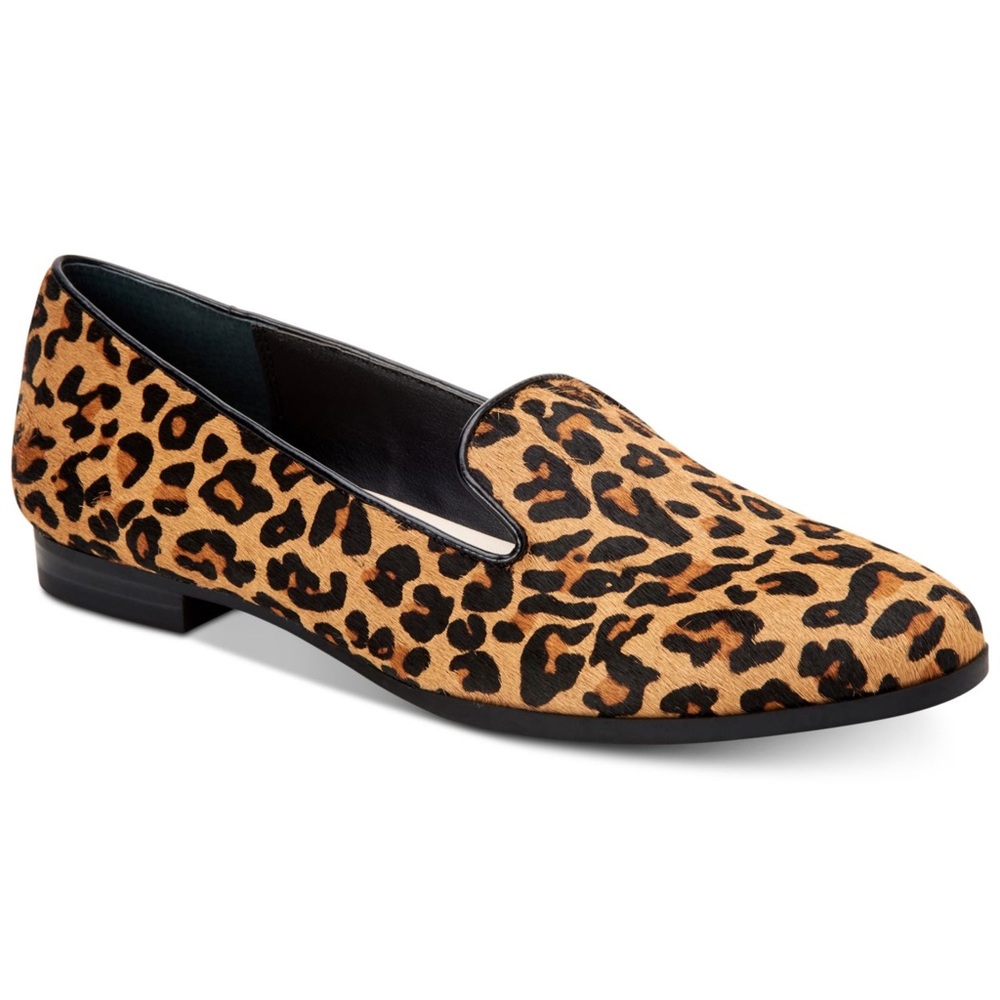 Alfani Oceanaa Leather Leopard Print Loafers 🐆